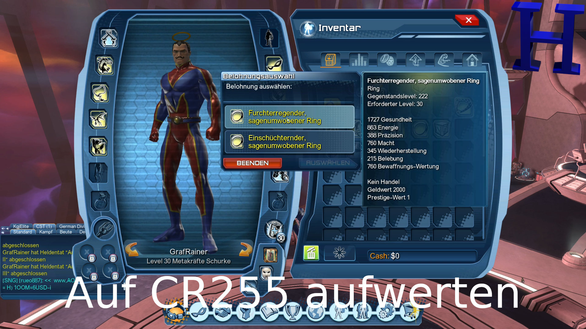 DCUO Aufrüsten nach CR 255 mit einem Klick - YouTube Herweck Video DCUO Aufrüsten nach CR 255 mit einem Klick
