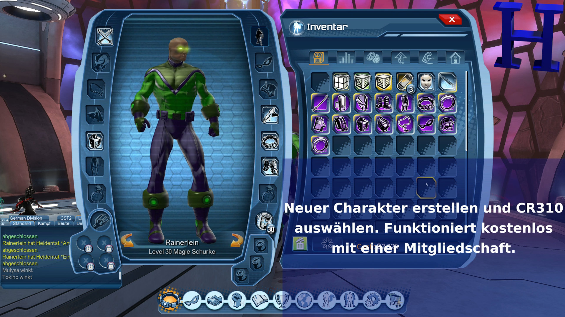 DCUO Charakter auf CR310 erhöhen mit einem Klick - YouTube Herweck Video DCUO Charakter auf CR310 erhöhen