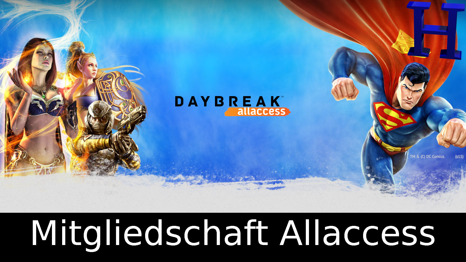 All-Access bietet exklusive Inhalte, Vorteile und Zugriff auf mehrere Daybreak-Spiele! ABO DCUO Mitgliedschaft All-Access