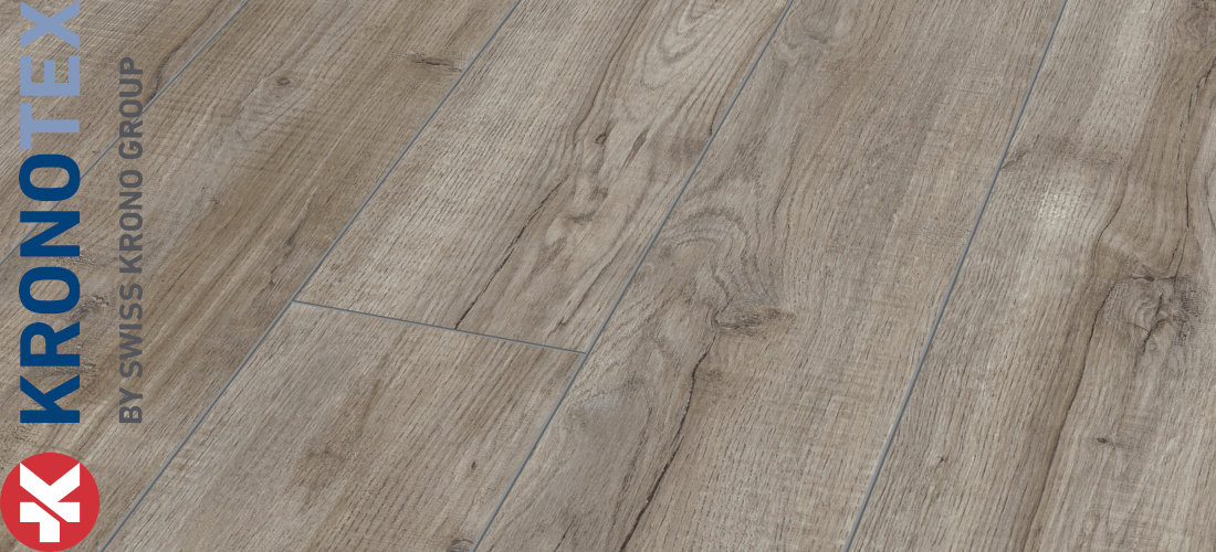 Montmelo Eiche Silber 10,0x157,0x1380,0mm. Echtholzoptik durch Übereinstimmung von Dekor und Prägung (ER). KronoTex 1-Stab Amazone Montmelo Eiche Silber