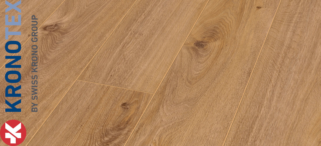 Prestige Eiche Hell 10,0x157,0x1380,0mm. Echtholzoptik durch Übereinstimmung von Dekor und Prägung (ER). KronoTex 1-Stab Amazone Prestige Eiche Hell