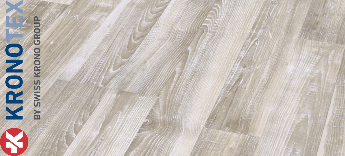 Esche Stockholm 8,0x193,0x1380,0mm. Tiefe Strukturprägung mit holztypischem Matt-/Glanz-Kontrast (MX). KronoTex 2-Stab Dynamic-Plus Esche Stockholm