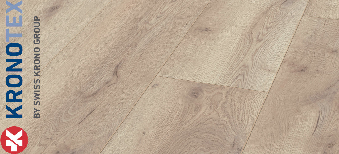 Berg Eiche Beige 10,0x244,0x1845,0mm. Echtholzoptik durch Übereinstimmung von Dekor und Prägung (ER). KronoTex Laminat Mammut-Plus Berg Eiche Beige