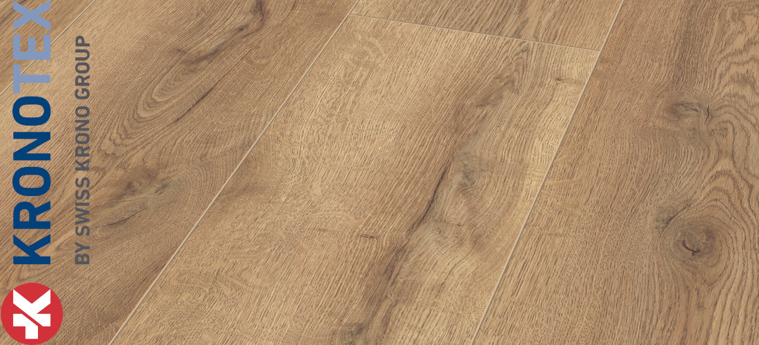 Berg Eiche Natur 10,0x244,0x1845,0mm. Echtholzoptik durch Übereinstimmung von Dekor und Prägung (ER). KronoTex Laminat Mammut-Plus Berg Eiche Natur