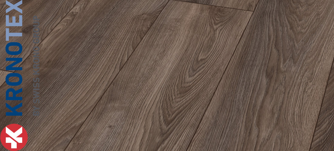 Makro Eiche Braun 10,0x244,0x1845,0mm. Echtholzoptik durch Übereinstimmung von Dekor und Prägung (ER). KronoTex Laminat Mammut-Plus Makro Eiche Braun