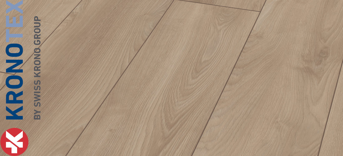 Makro Eiche Hell 10,0x244,0x1845,0mm. Echtholzoptik durch Übereinstimmung von Dekor und Prägung (ER). KronoTex Laminat Mammut-Plus Makro Eiche Hell
