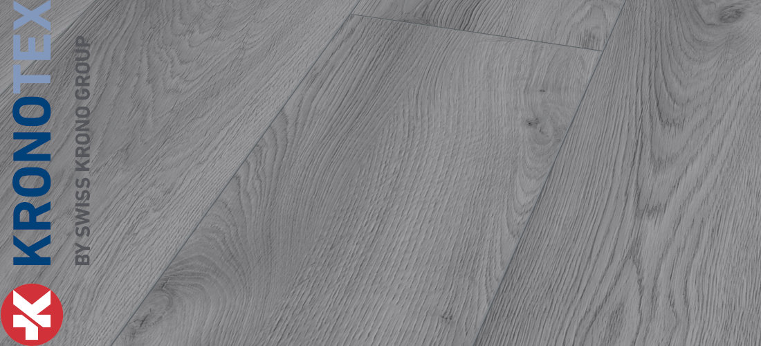 Makro Eiche hellgrau 10,0x244,0x1845,0mm. Echtholzoptik durch Übereinstimmung von Dekor und Prägung (ER). KronoTex Laminat Mammut-Plus Makro Eiche hellgrau