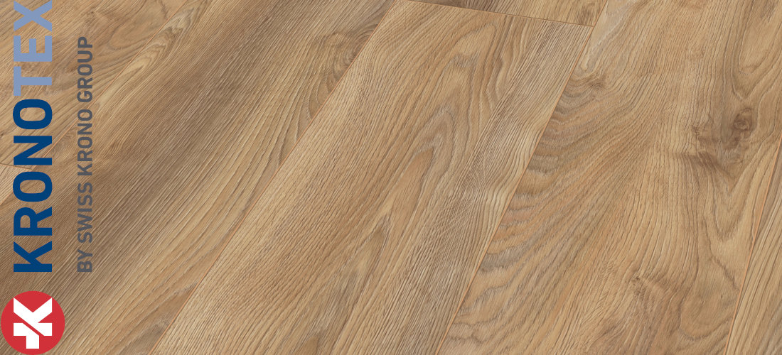 Makro Eiche Natur 10,0x244,0x1845,0mm. Echtholzoptik durch Übereinstimmung von Dekor und Prägung (ER). KronoTex Laminat Mammut-Plus Makro Eiche Natur