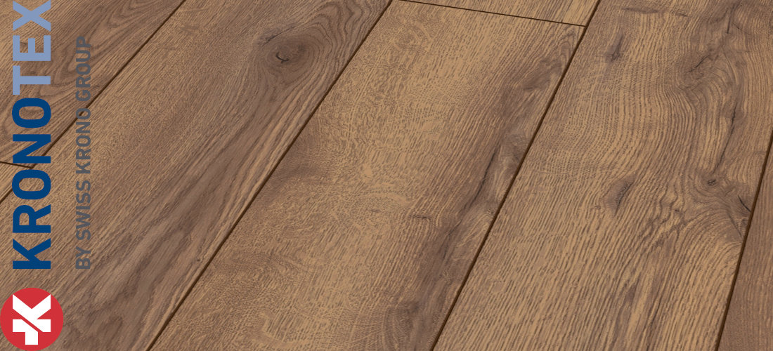 Berg Eiche Braun 12,0x188,0x1845,0mm. Echtholzoptik durch Übereinstimmung von Dekor und Prägung (ER). KronoTex Laminat Mammut Berg Eiche Braun