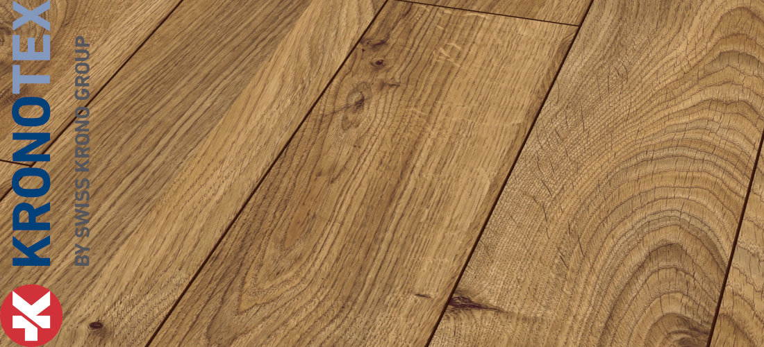 Everest Oak Bronze 12,0x188,0x1845,0mm. Echtholzoptik durch Übereinstimmung von Dekor und Prägung (ER). KronoTex Laminat Mammut Everest Oak Bronze