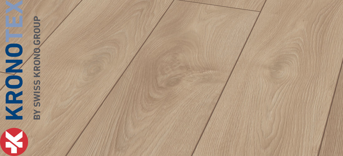 Makro Eiche Hell 12,0x188,0x1845,0mm. Echtholzoptik durch Übereinstimmung von Dekor und Prägung (ER). KronoTex Laminat Mammut Makro Eiche Hell