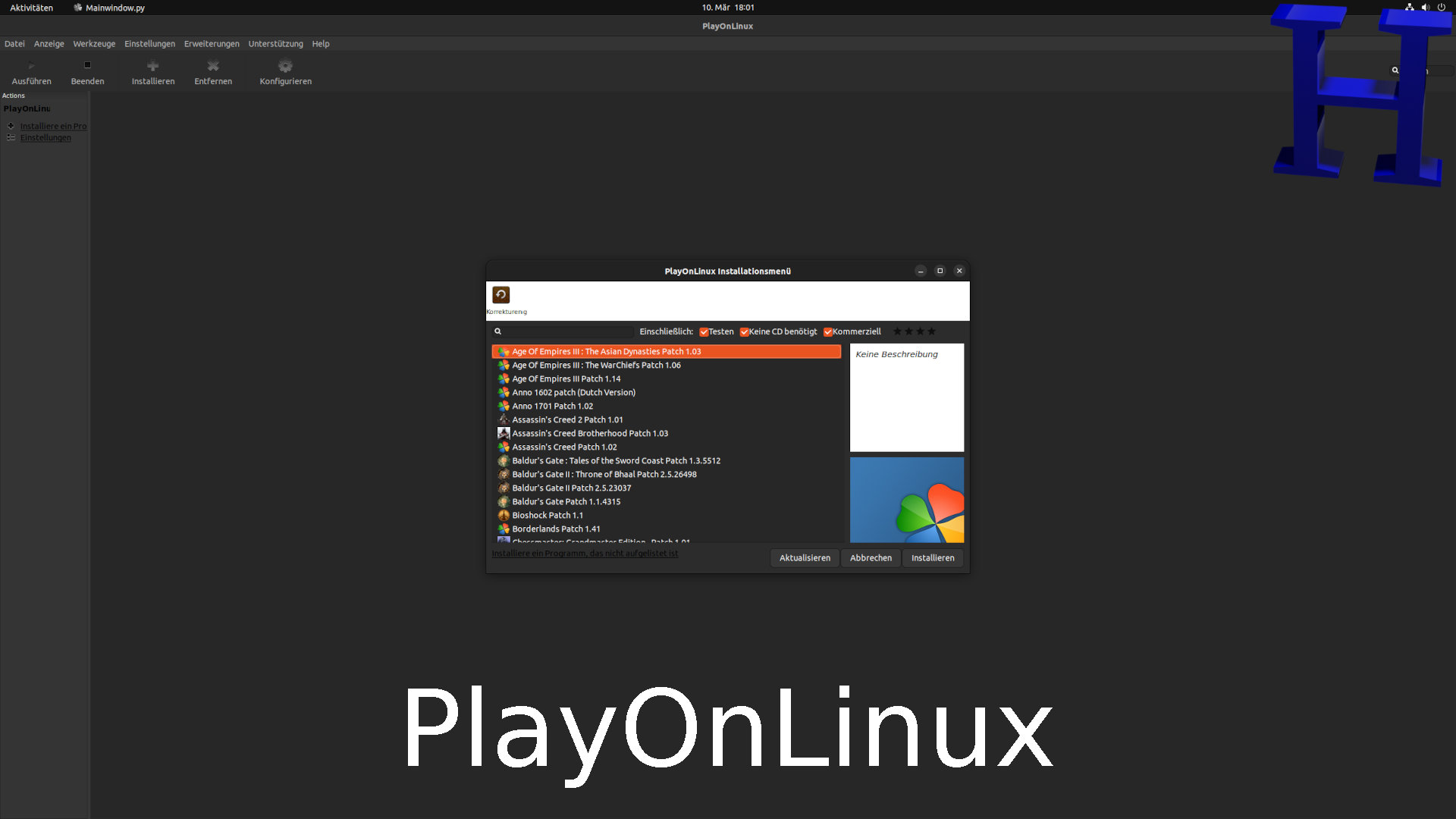 Windows Spiele unter Ubuntu installieren